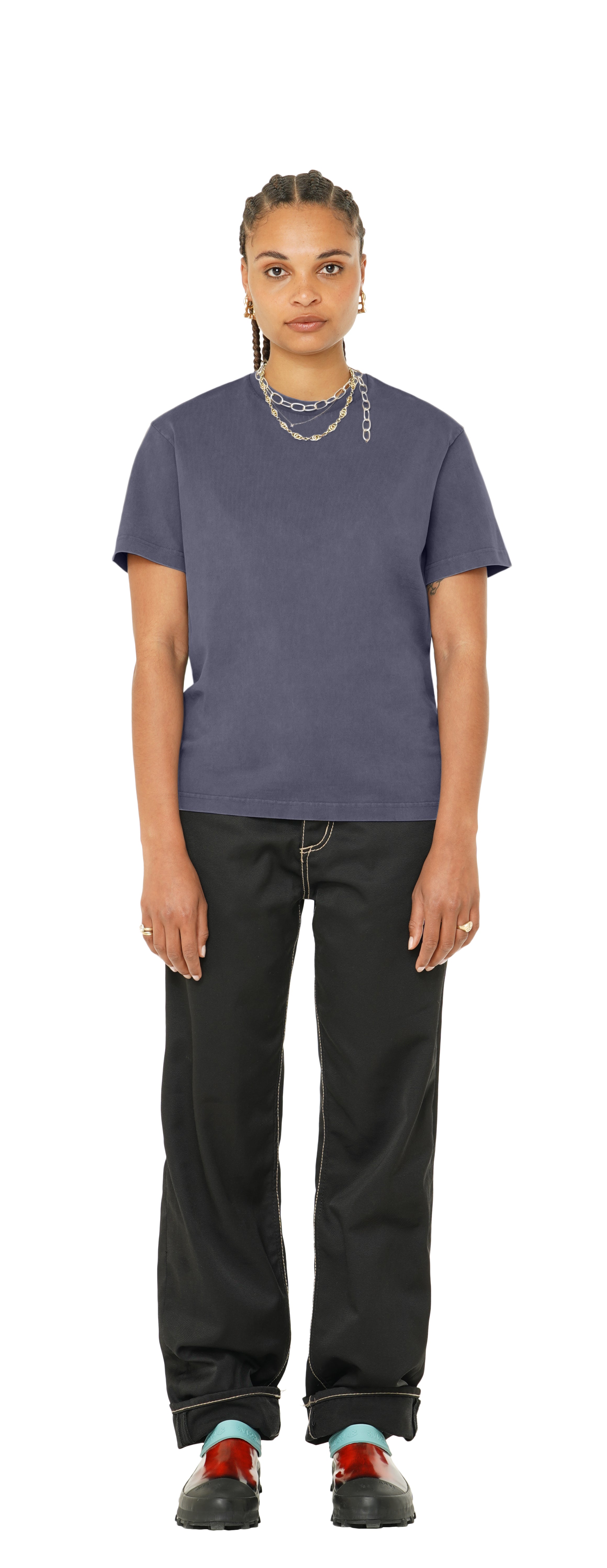 Boxy T-Shirt, Deep Blueberry