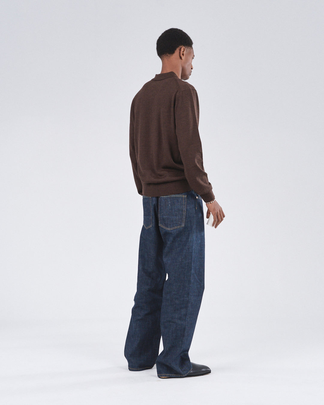 Longsleeve Polo, Ebony Ash