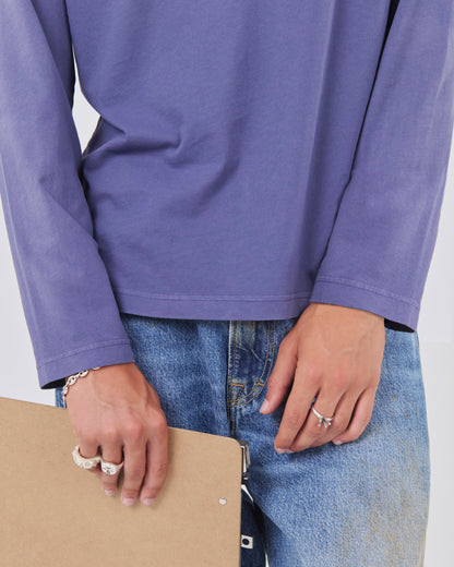 Boxy Longsleeve 135, Navy Fade
