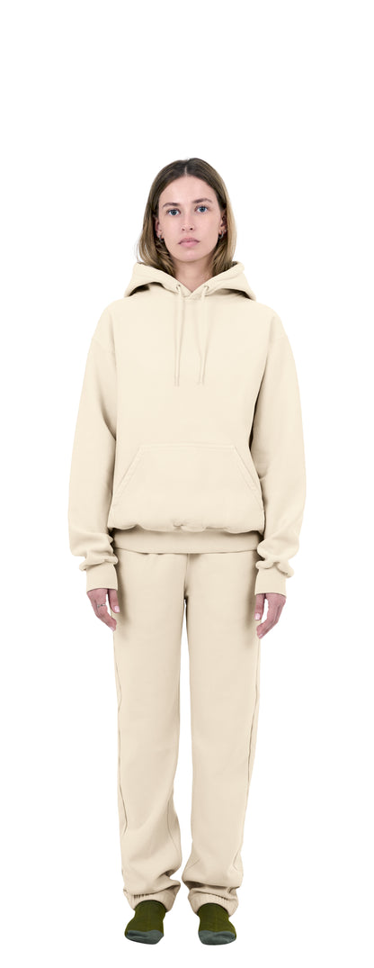 Classic Hoodie Crossgrain, Ivory