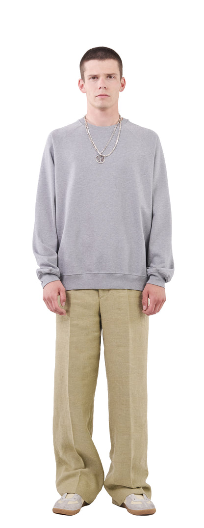 Raglan Sweatshirt, Grey Mescla
