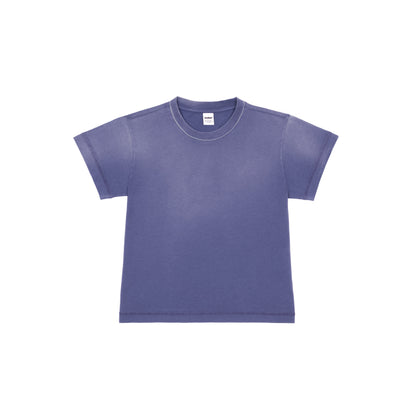 Cropped T-Shirt, Navy Fade