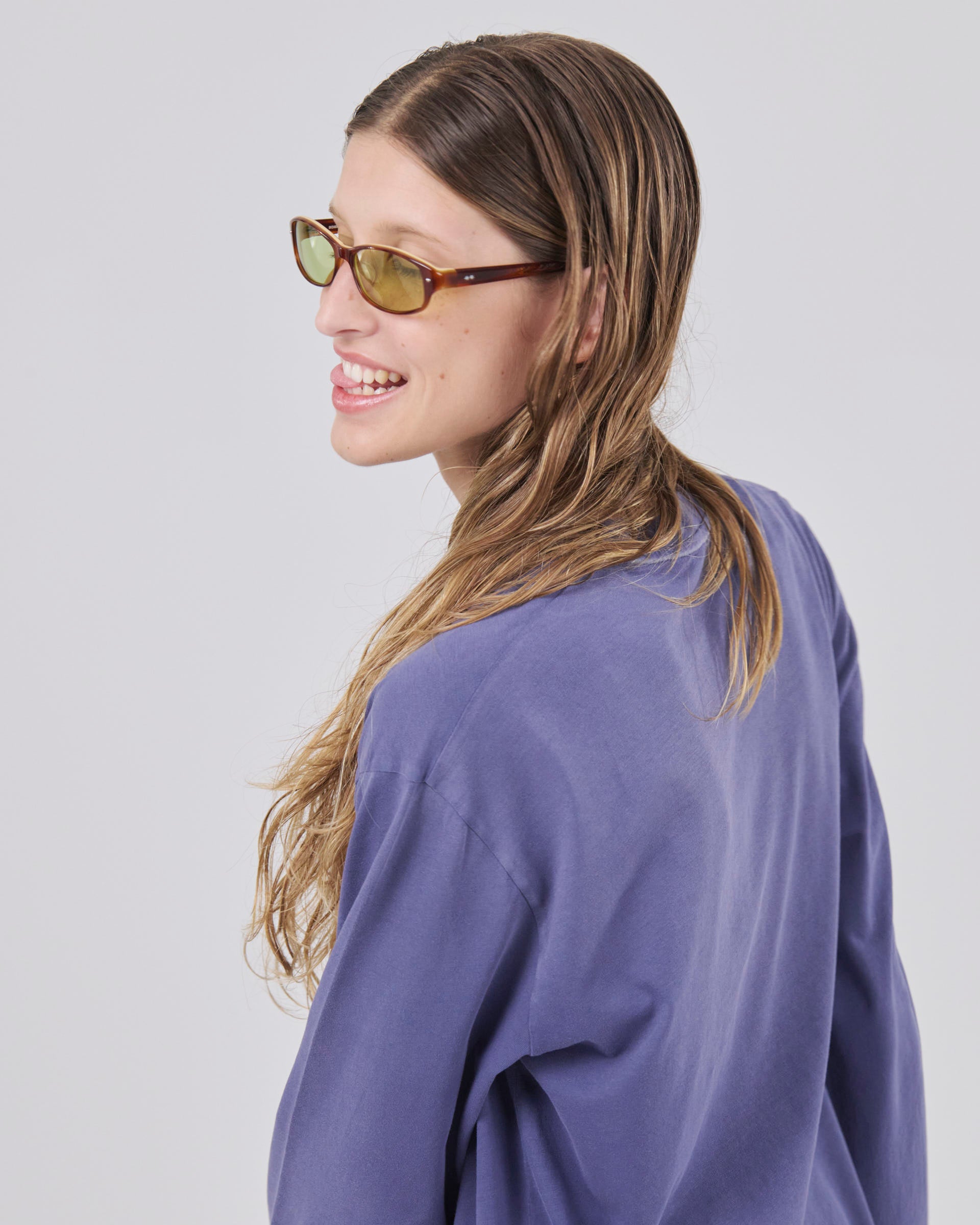 Boxy Longsleeve 135, Navy Fade