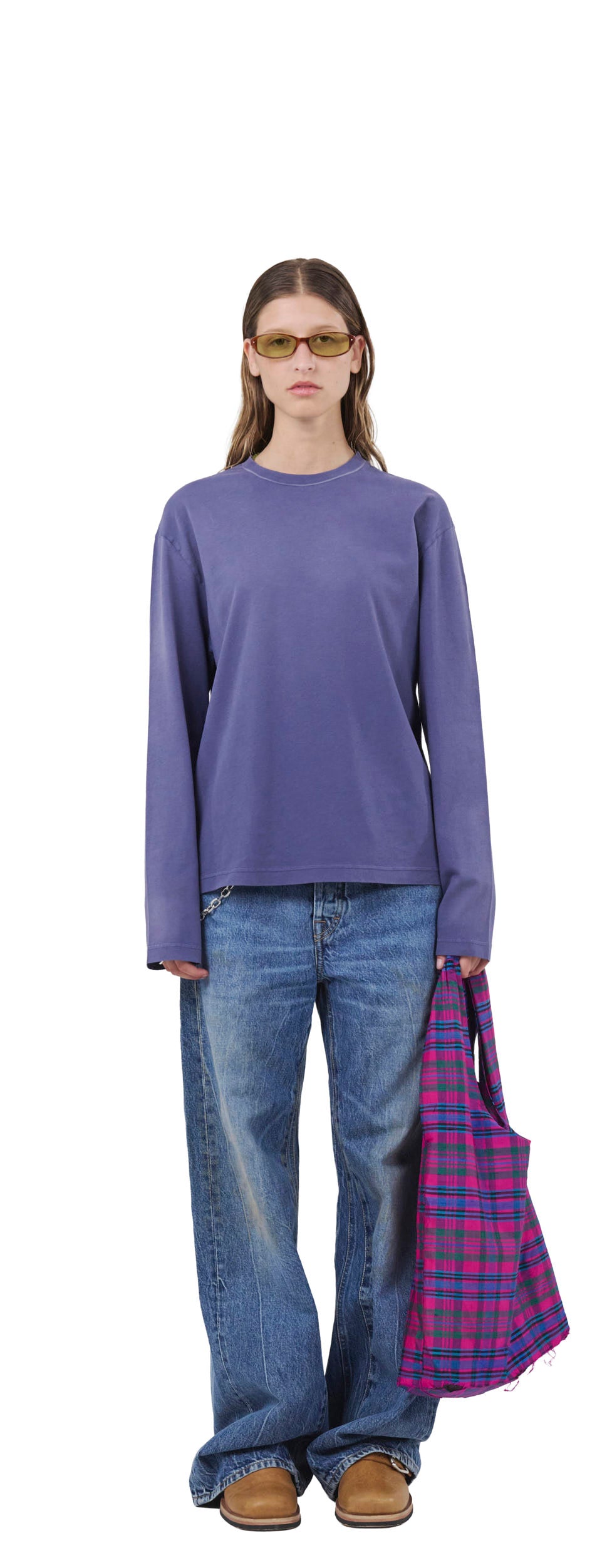 Boxy Longsleeve 135, Navy Fade