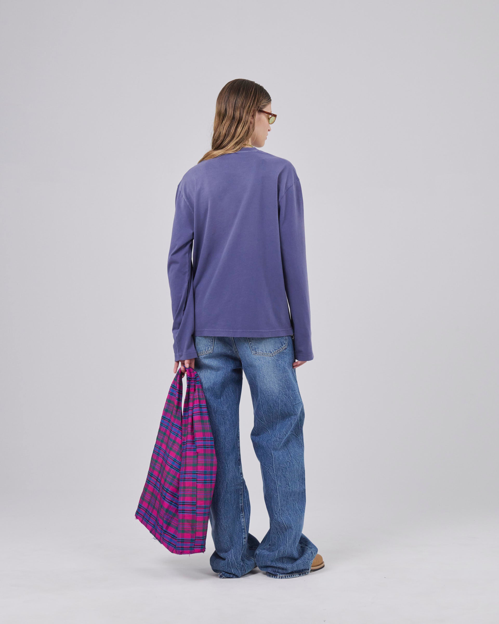 Boxy Longsleeve 135, Navy Fade