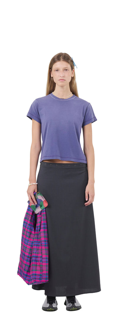 Cropped T-Shirt, Navy Fade
