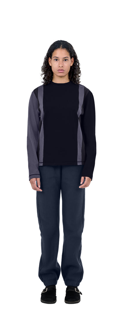 Boxy Longsleeve Patchwork, Ocean Puzzle