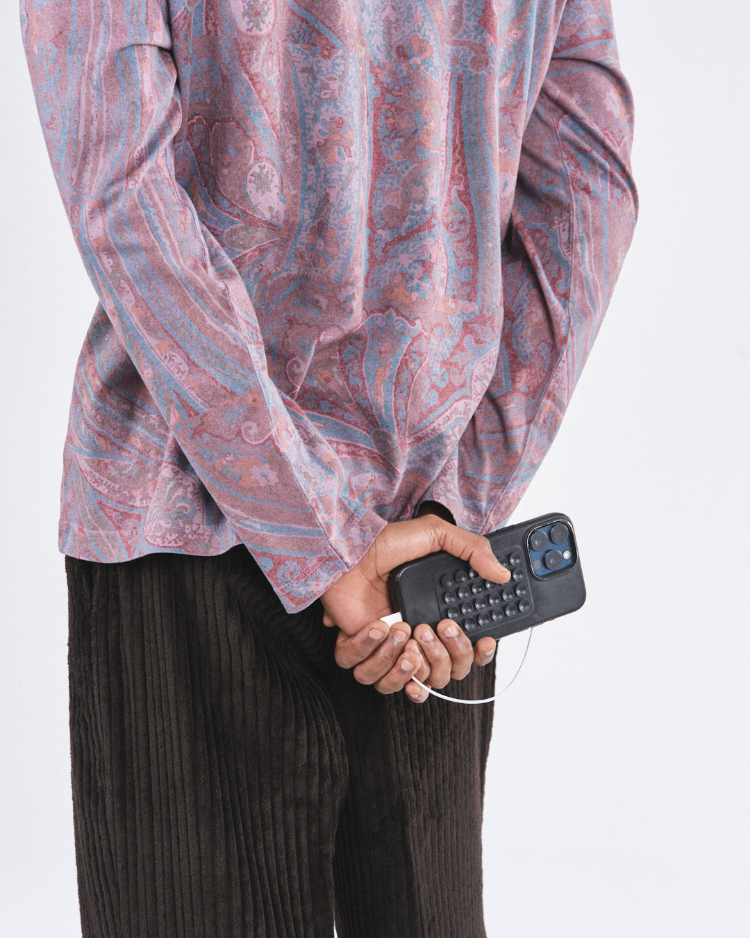 Boxy Longsleeve 135, Purple Paisley Atelier E.B