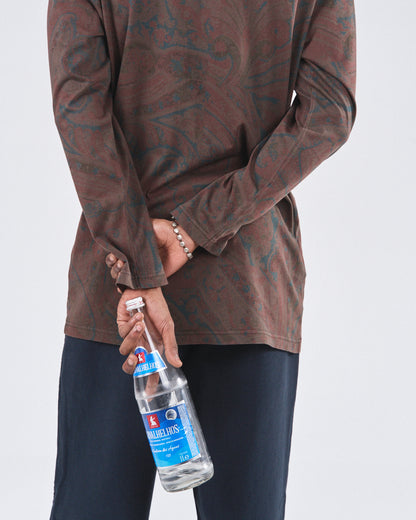 Boxy Longsleeve Dress 135, Cocoa Paisley Atelier E.B