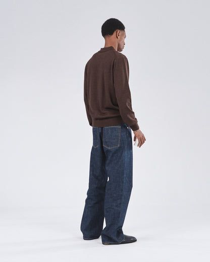 Longsleeve Polo, Ebony Ash